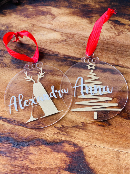 Weihnachts-Ornamente aus Acryl